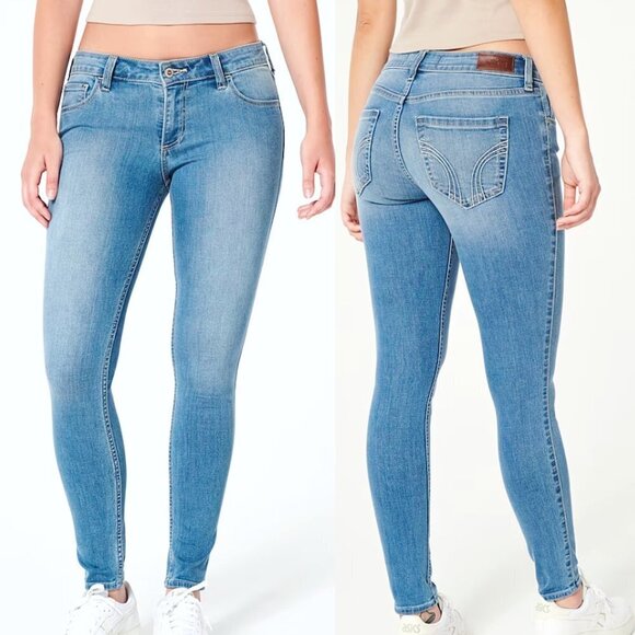 Hollister Women's Light Wash Super Skinny Jeans Size 1R W25 L31‎ - Picture 1 of 9